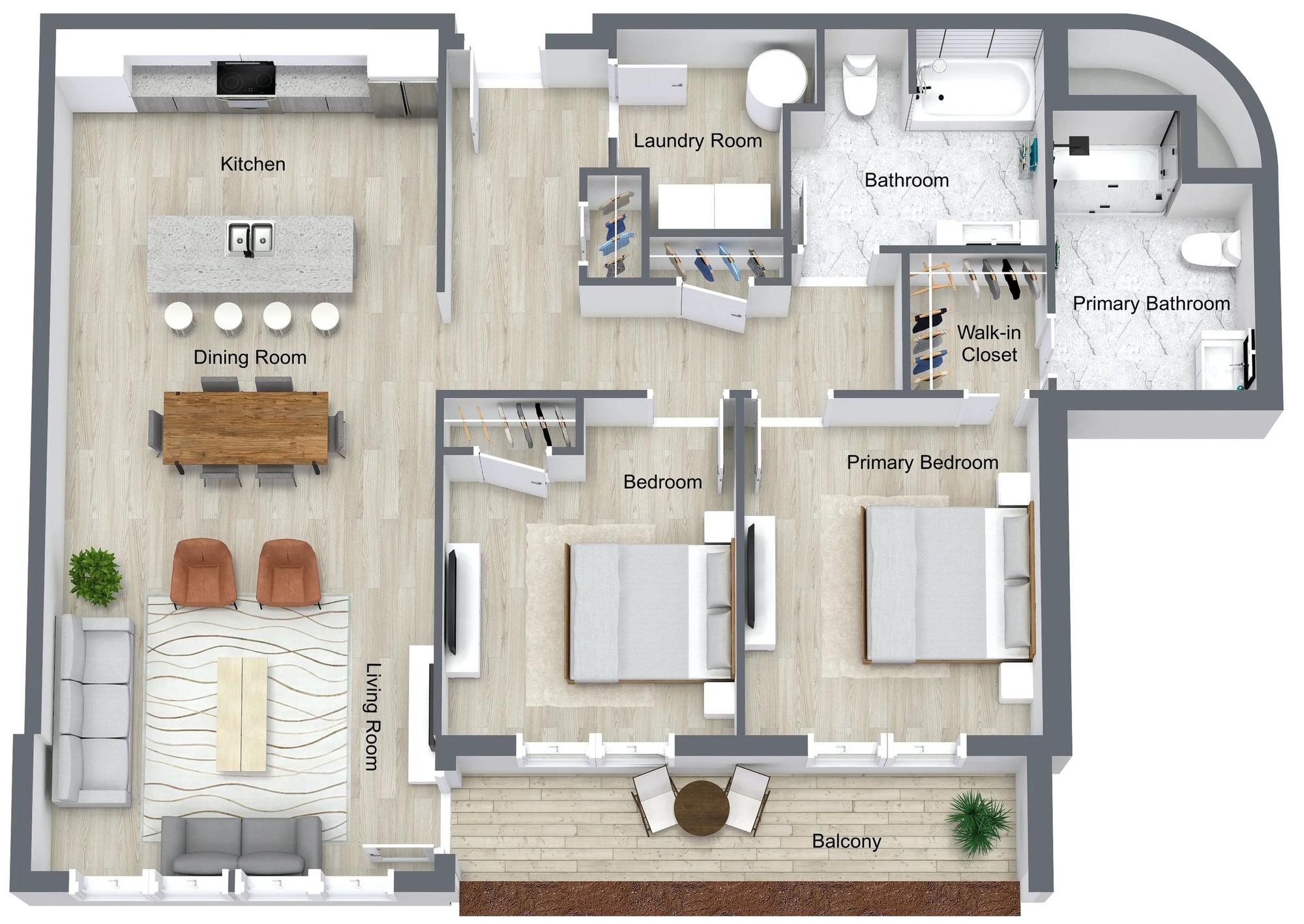 Type C - 2 br / 2 bthr - Barrier Free