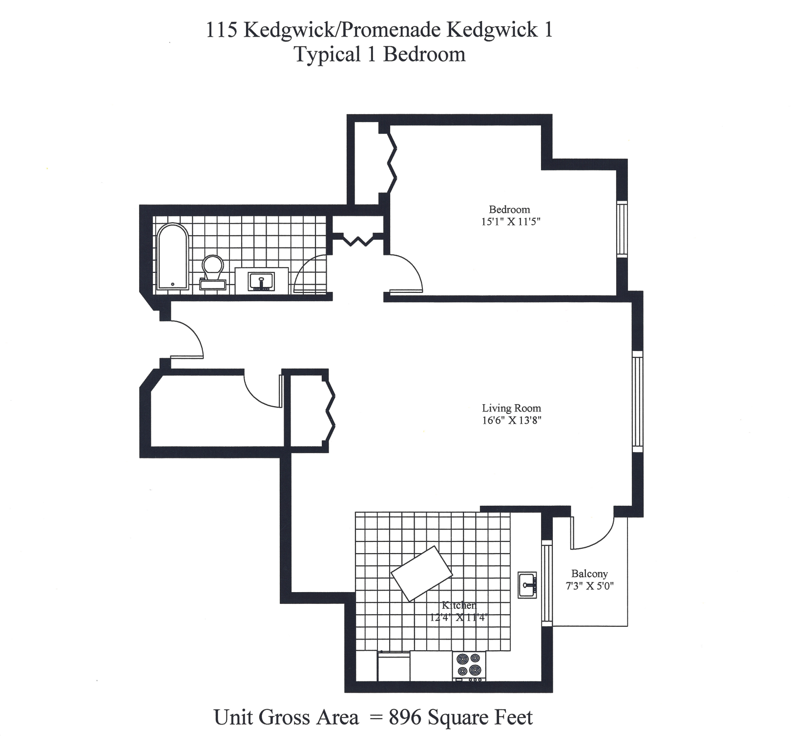 Type A - 1 BR / 1 bthr