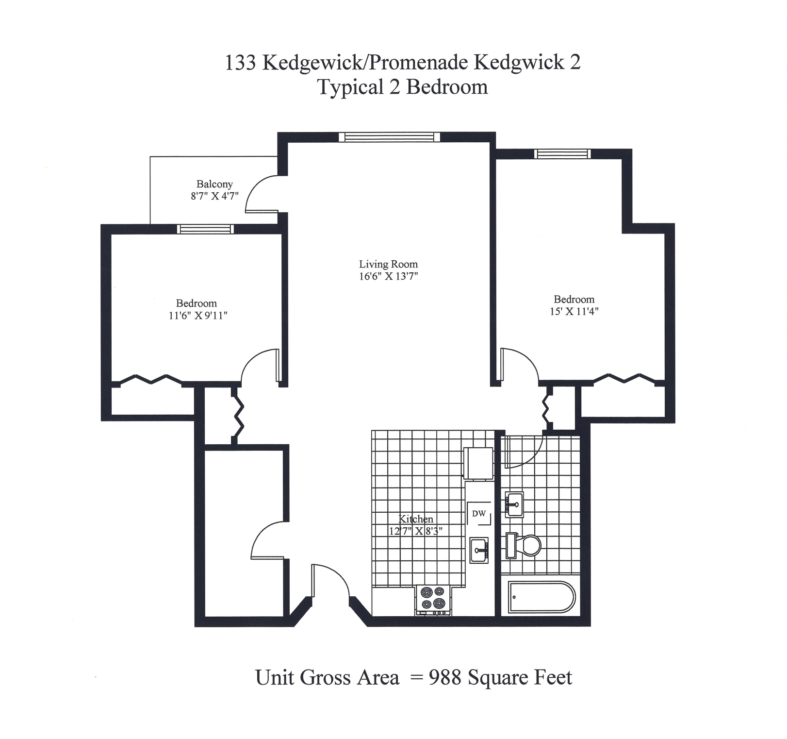 Type A - 2 br / 1 bthr photo 1