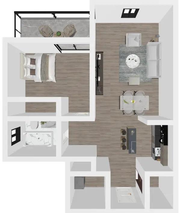 Type C Corner - 1 br / 1 bthr photo 2