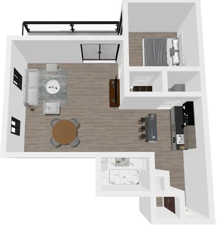 Type B Corner - 1 br / 1 bthr photo 2