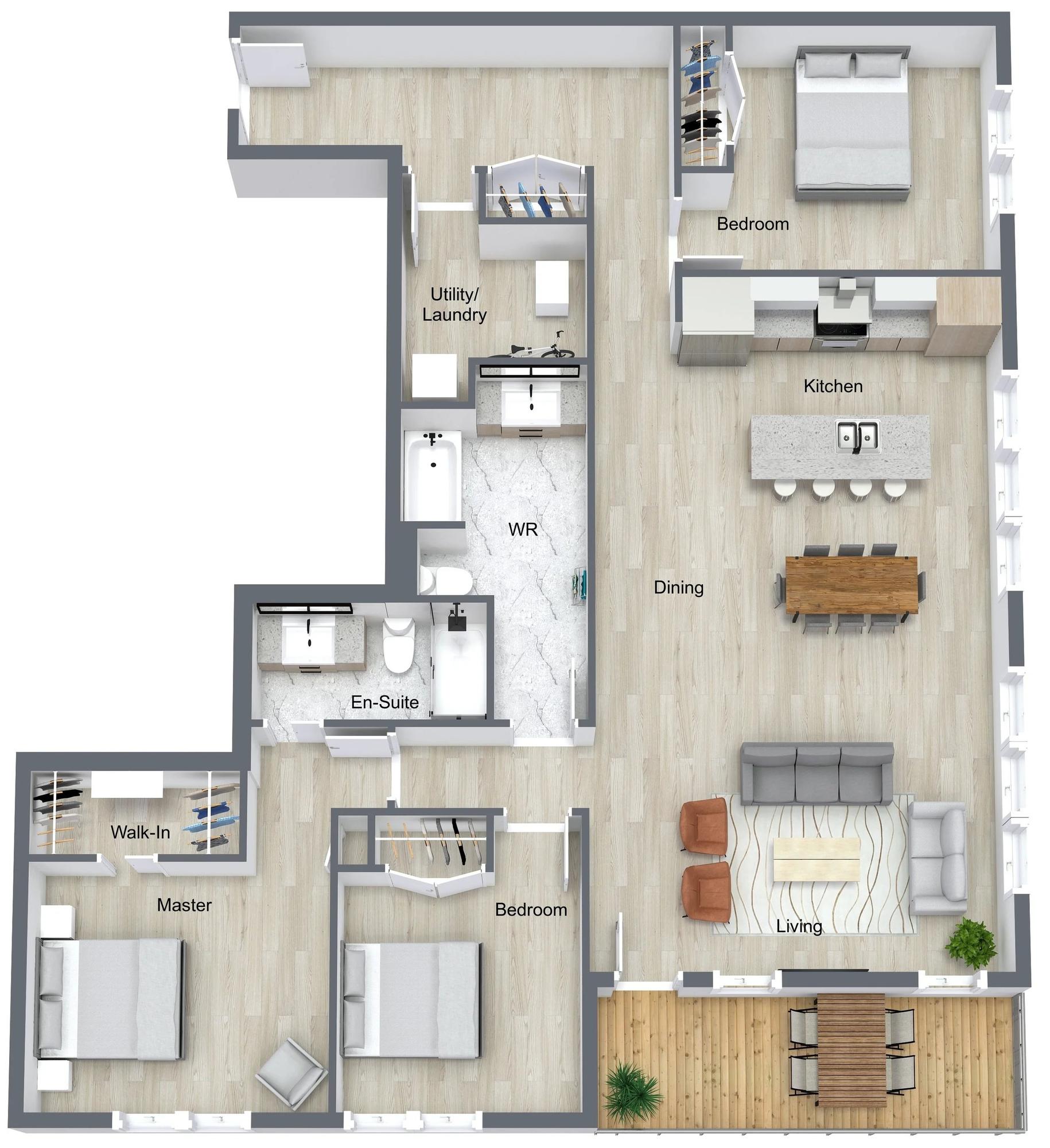 Type H - 3 br / 2 bthr