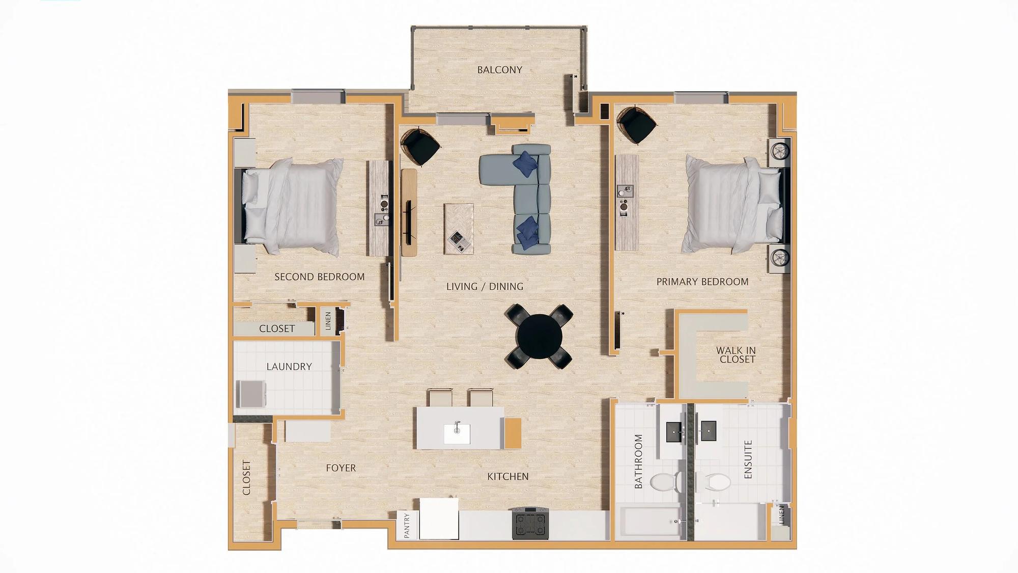 Type B - 2 br / 2 bthr