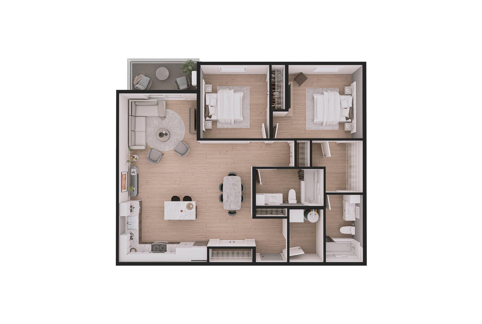 Type B - 2 br / 2 bthr